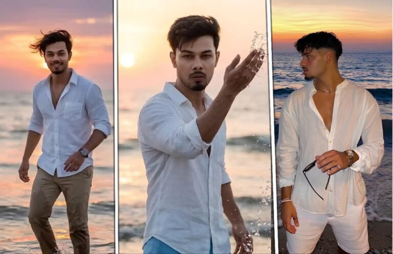 Boys Beach Photoshoot Poses Prompt
