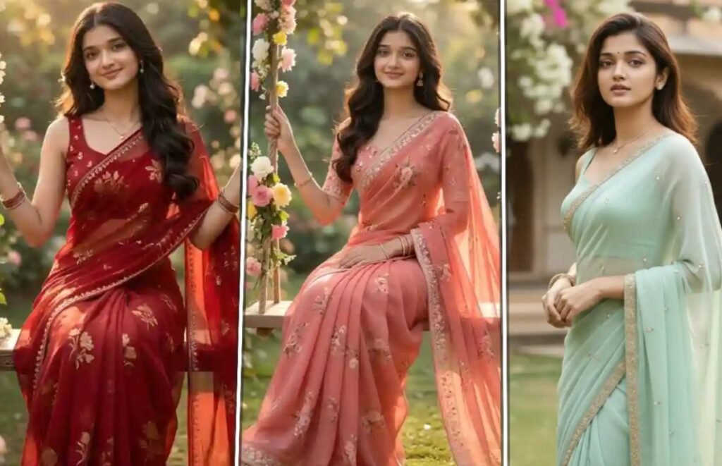 Gemini AI Prompts for Luxury Cinematic Saree Designs