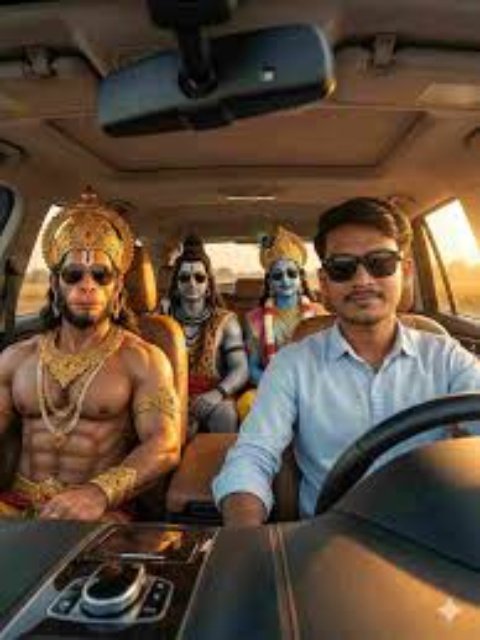 God Driving Car AI Video Editing