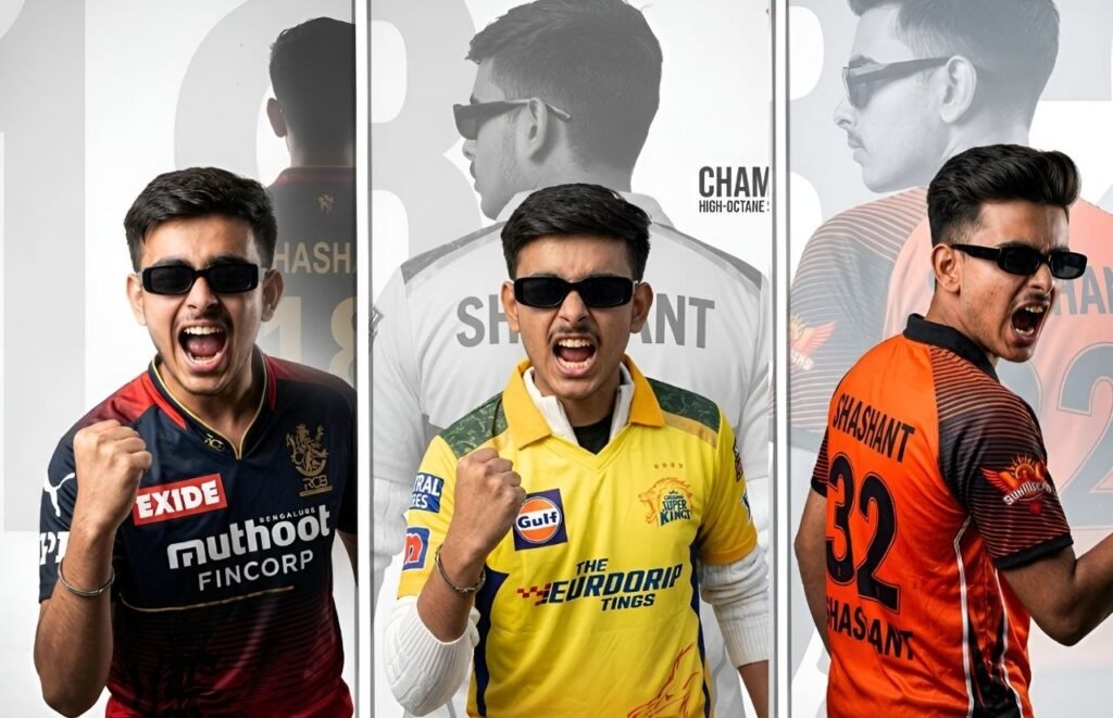 IPL AI photo editing prompt creating realistic cricket player image