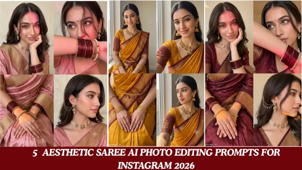 Aesthetic Saree AI Photo Editing Prompts for Instagram 2026